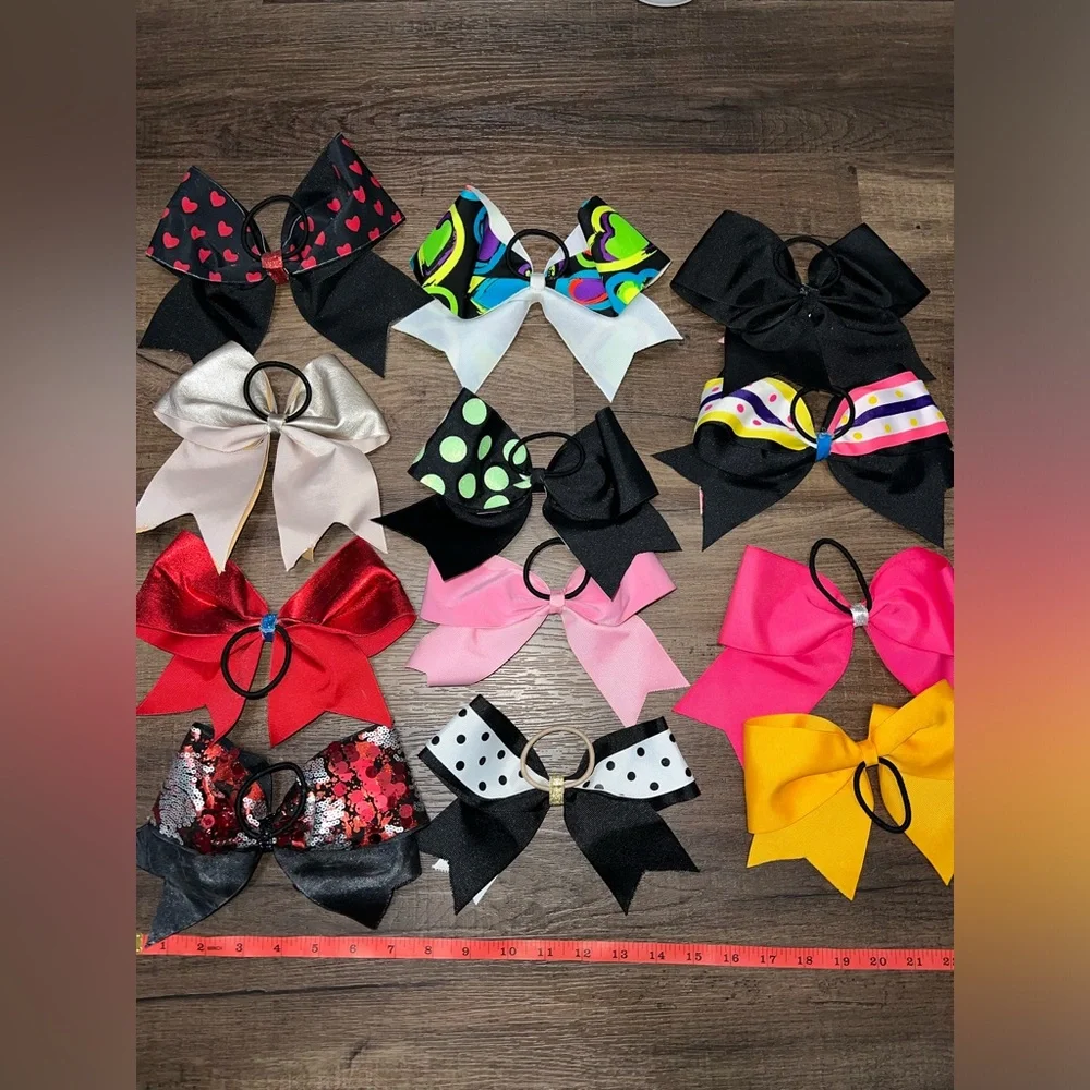 Brand new but flawed! Cheerleading bow bundle!